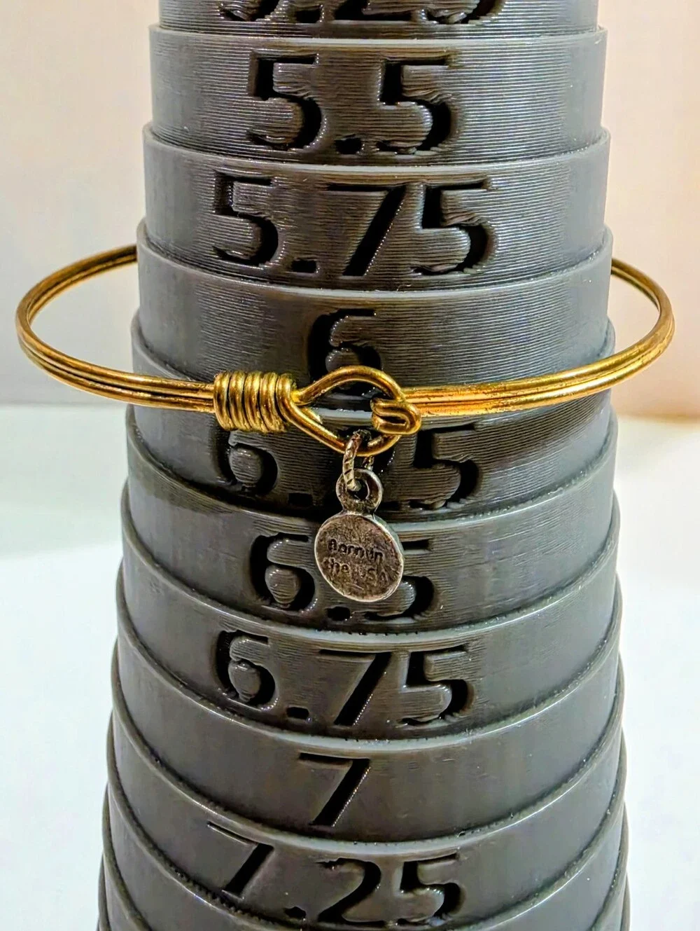 Luca + Danni Pineapple Bangle Bracelet, Wire Wrapped Gold Tone Tropical Charm
